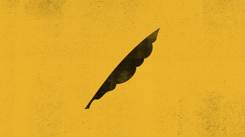 Silhouette of a quill
